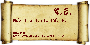Müllerleily Béke névjegykártya